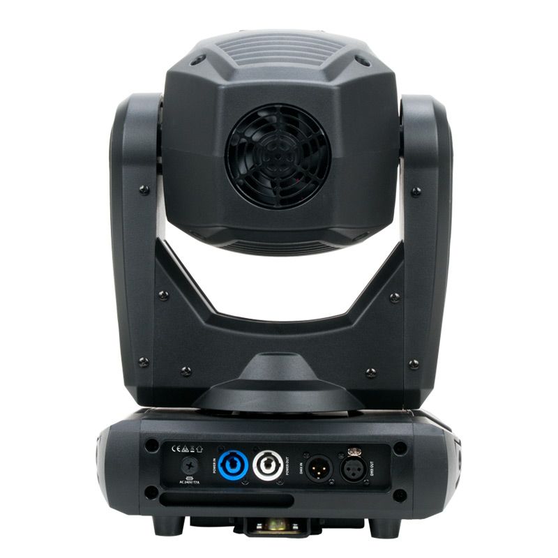 A moving head spot light used for live events.